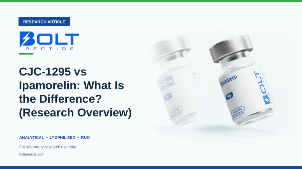 Bolt Peptide CJC-1295 vs Ipamorelin: What Is the Difference? (Research Overview) research article banner