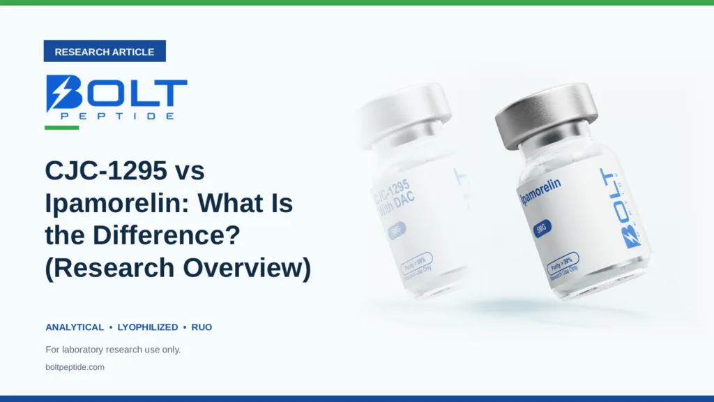 Bolt Peptide CJC-1295 vs Ipamorelin: What Is the Difference? (Research Overview) research article banner