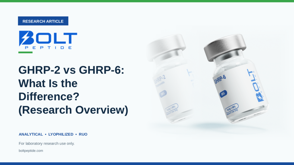 Bolt Peptide GHRP-2 vs GHRP-6: What Is the Difference? (Research Overview) research article banner