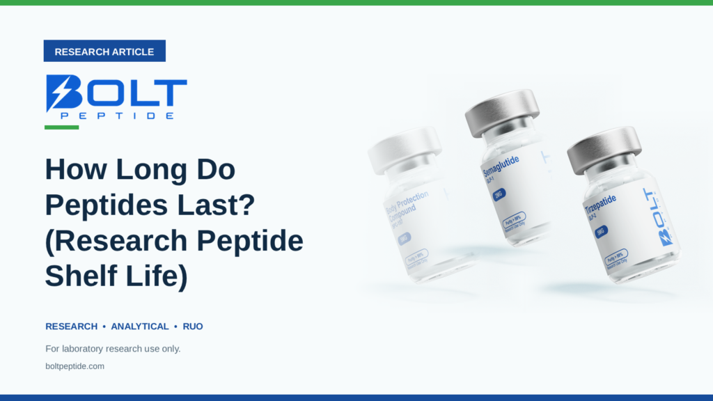 Bolt Peptide How Long Do Peptides Last? (Research Peptide Shelf Life) research article banner