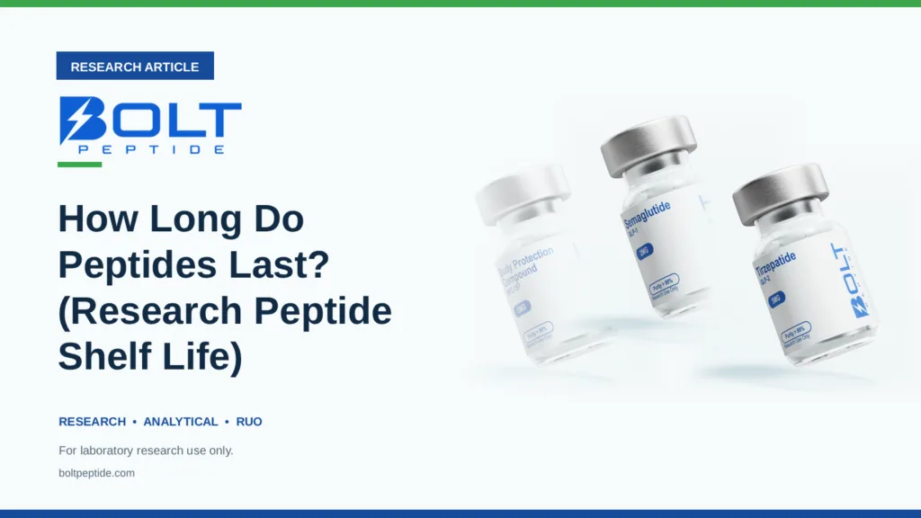 Bolt Peptide How Long Do Peptides Last? (Research Peptide Shelf Life) research article banner