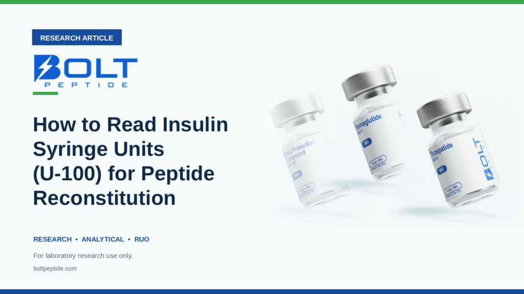 Bolt Peptide How to Read Insulin Syringe Units (U-100) for Peptide Reconstitution research article banner