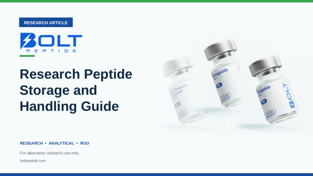 Bolt Peptide Research Peptide Storage and Handling Guide research article banner