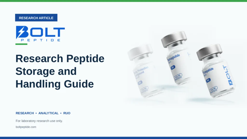 Bolt Peptide Research Peptide Storage and Handling Guide research article banner
