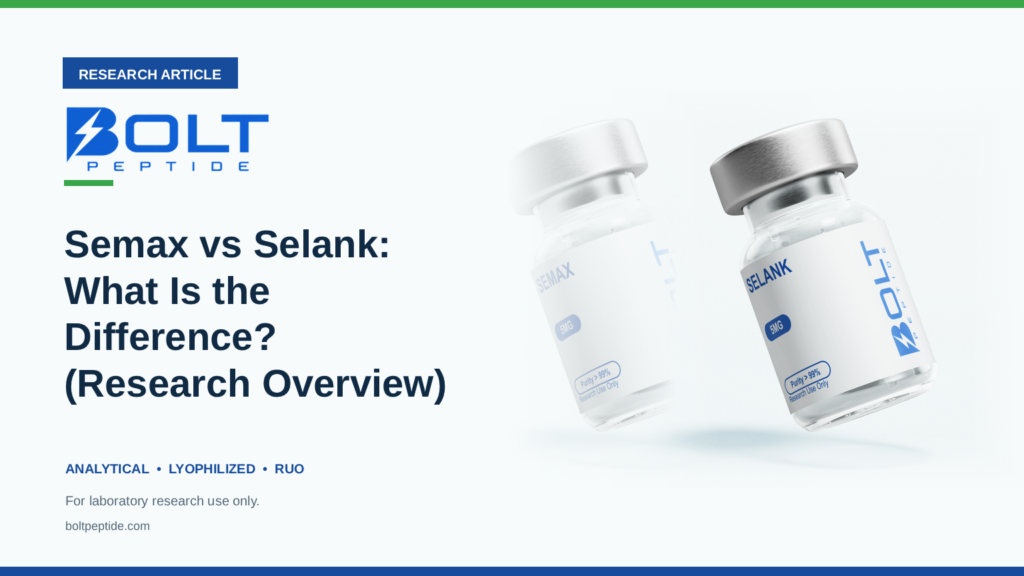 Bolt Peptide Semax vs Selank: What Is the Difference? (Research Overview) research article banner