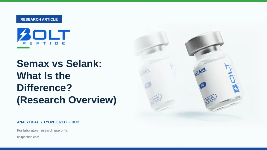 Bolt Peptide Semax vs Selank: What Is the Difference? (Research Overview) research article banner