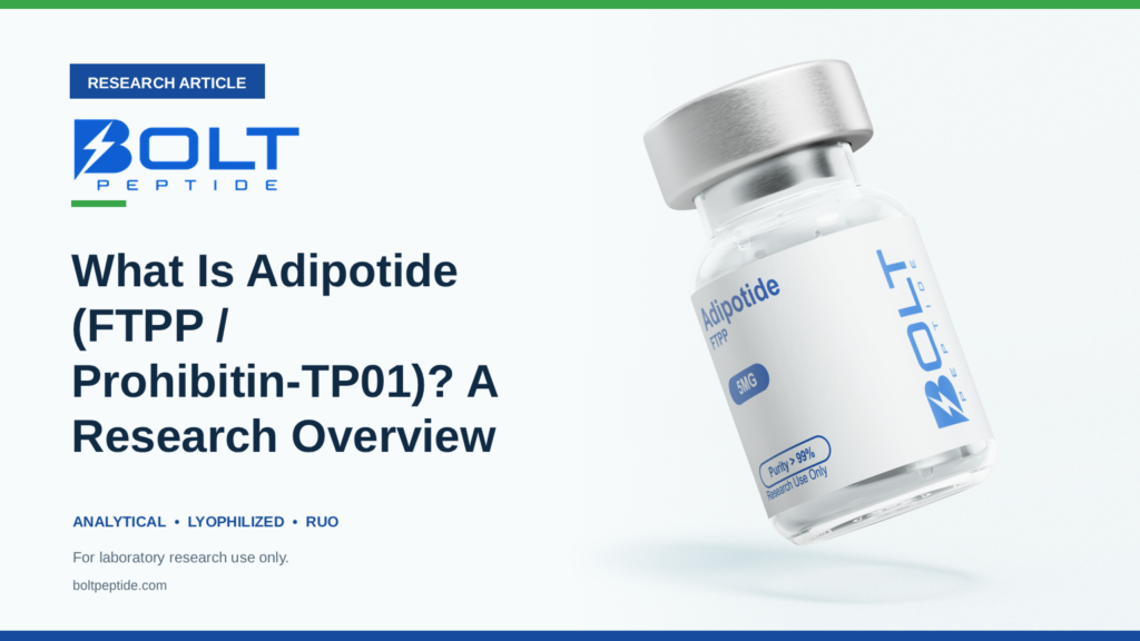Bolt Peptide What Is Adipotide (FTPP / Prohibitin-TP01)? A Research Overview research article banner