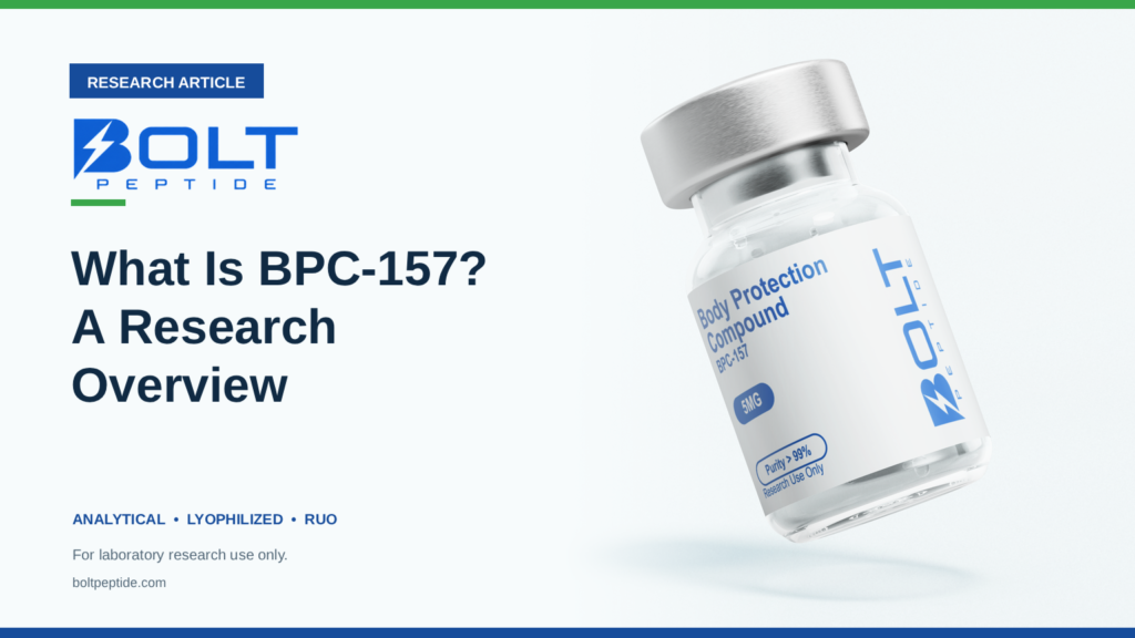 Bolt Peptide What Is BPC-157? A Research Overview research article banner