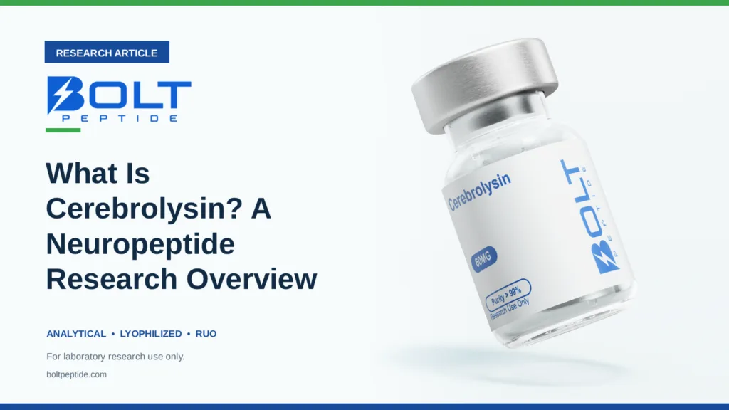 Bolt Peptide What Is Cerebrolysin? A Neuropeptide Research Overview research article banner
