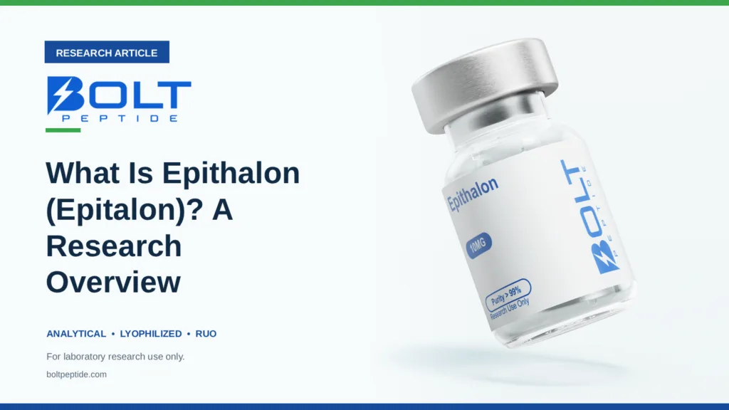 Bolt Peptide What Is Epithalon (Epitalon)? A Research Overview research article banner