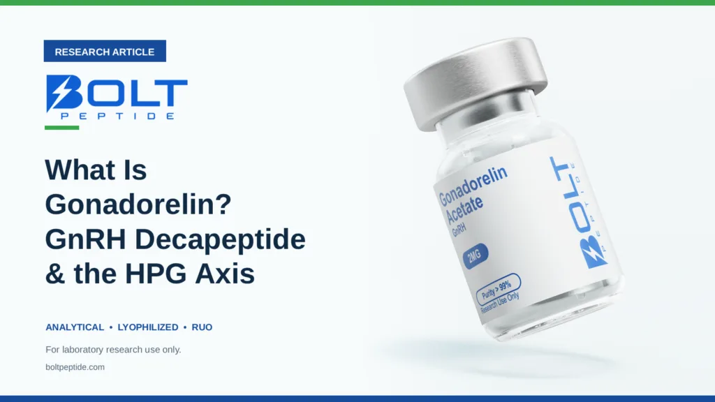 Bolt Peptide What Is Gonadorelin? GnRH Decapeptide & the HPG Axis research article banner
