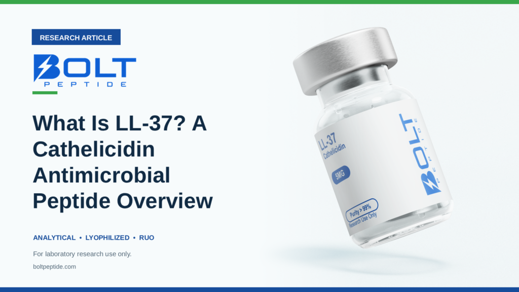 Bolt Peptide What Is LL-37? A Cathelicidin Antimicrobial Peptide Overview research article banner