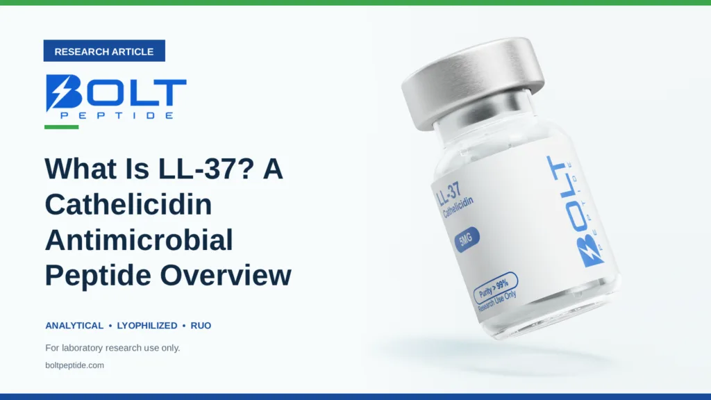 Bolt Peptide What Is LL-37? A Cathelicidin Antimicrobial Peptide Overview research article banner
