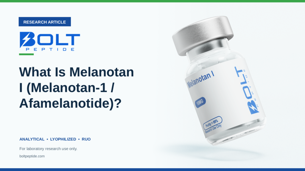 Bolt Peptide What Is Melanotan I (Melanotan-1 / Afamelanotide)? research article banner
