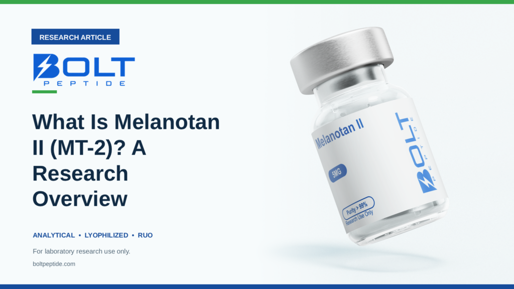 Bolt Peptide What Is Melanotan II (MT-2)? A Research Overview research article banner
