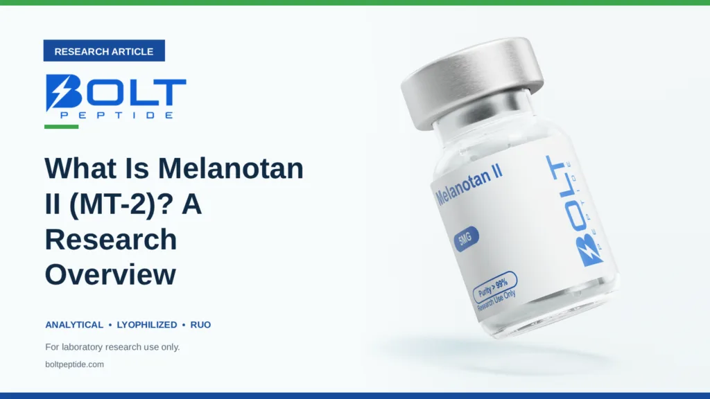 Bolt Peptide What Is Melanotan II (MT-2)? A Research Overview research article banner