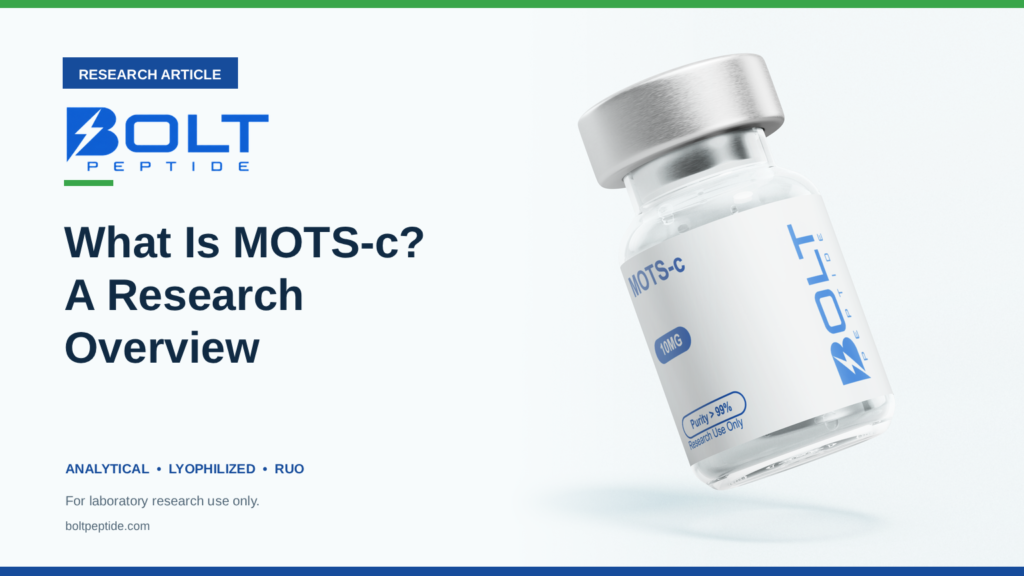 Bolt Peptide What Is MOTS-c? A Research Overview research article banner