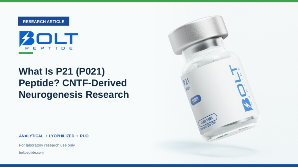 Bolt Peptide What Is P21 (P021) Peptide? CNTF-Derived Neurogenesis Research research article banner