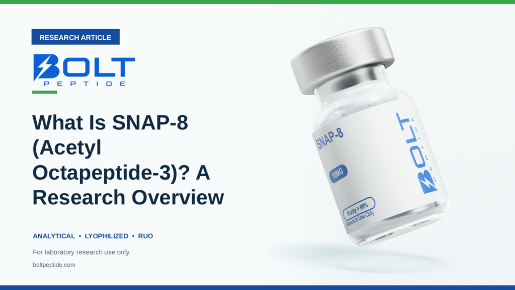 Bolt Peptide What Is SNAP-8 (Acetyl Octapeptide-3)? A Research Overview research article banner