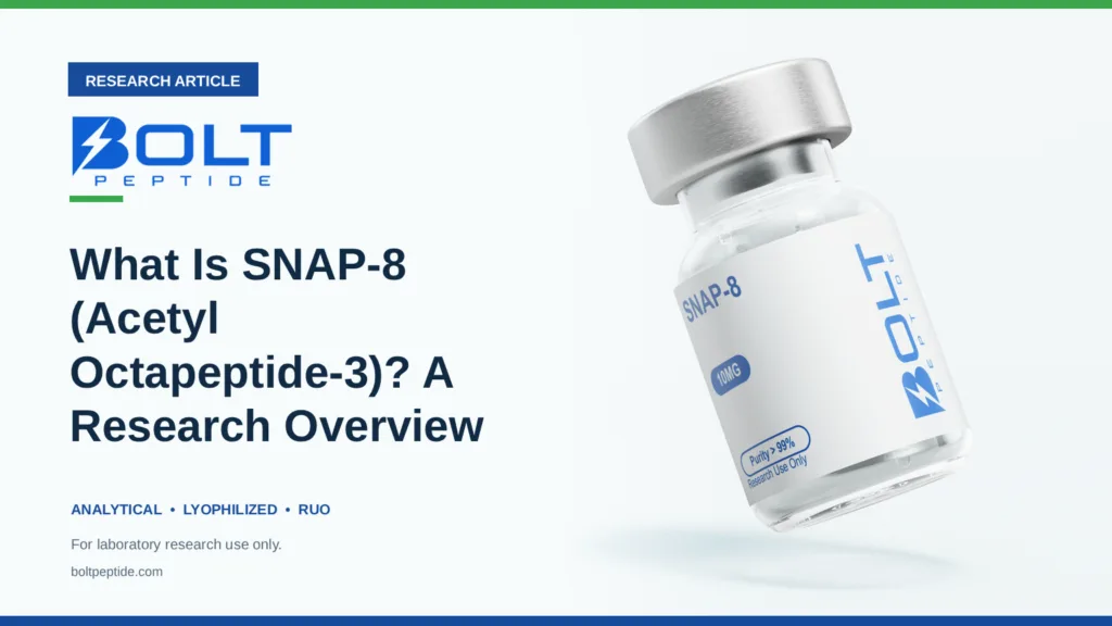 Bolt Peptide What Is SNAP-8 (Acetyl Octapeptide-3)? A Research Overview research article banner