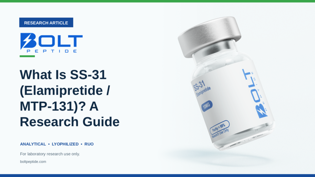 Bolt Peptide What Is SS-31 (Elamipretide / MTP-131)? A Research Guide research article banner