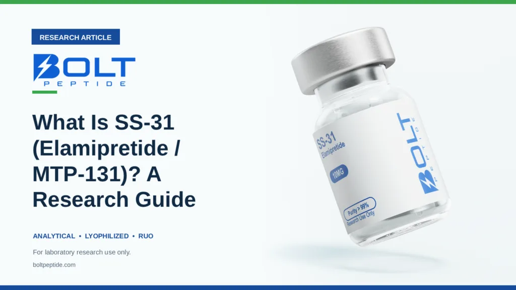 Bolt Peptide What Is SS-31 (Elamipretide / MTP-131)? A Research Guide research article banner