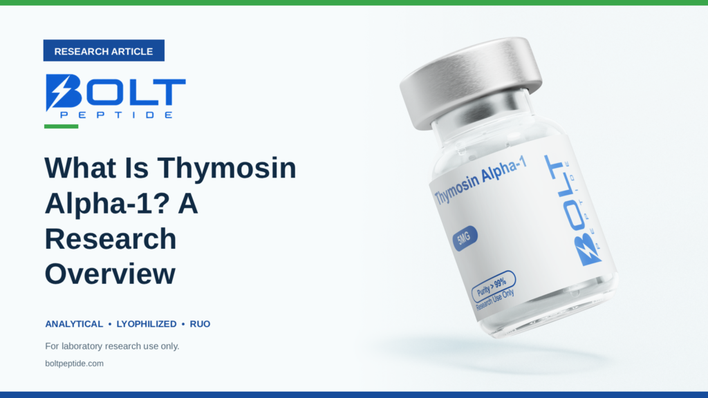 Bolt Peptide What Is Thymosin Alpha-1? A Research Overview research article banner