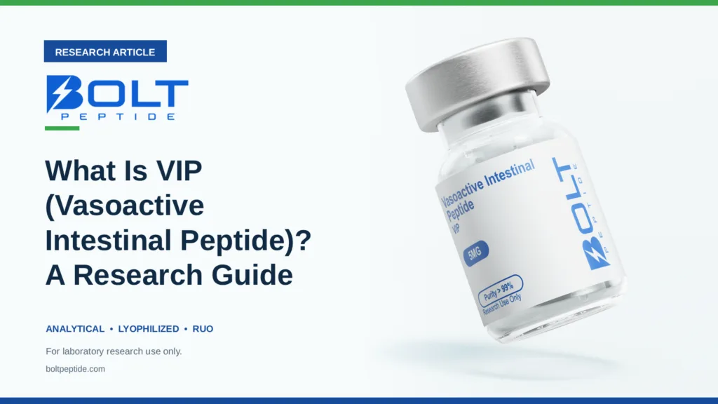 Bolt Peptide What Is VIP (Vasoactive Intestinal Peptide)? A Research Guide research article banner