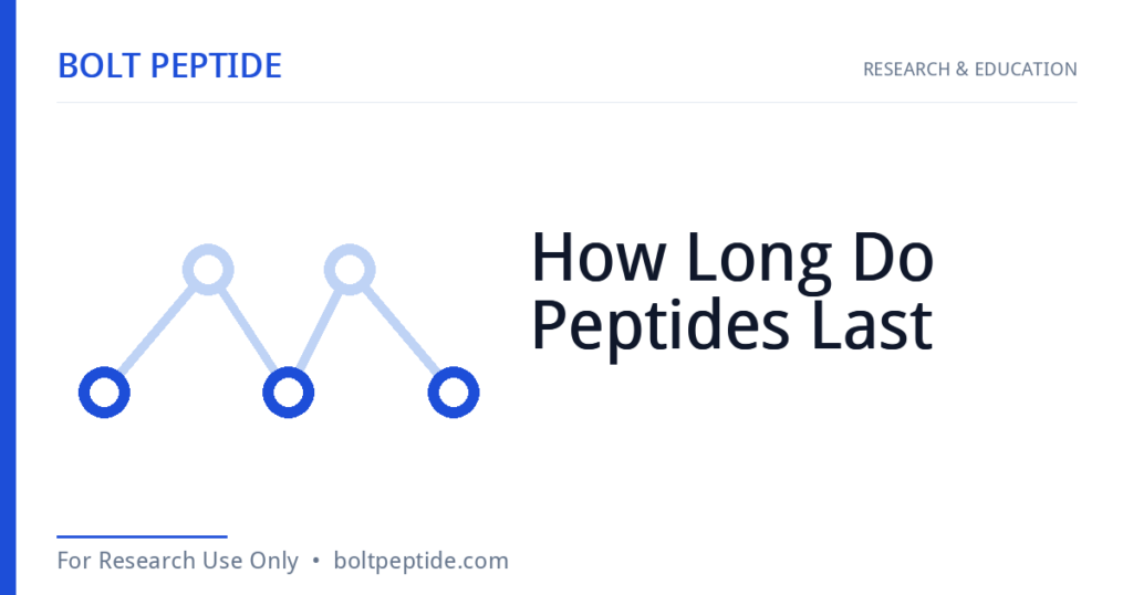 How Long Do Peptides Last molecular structure — Bolt Peptide research overview