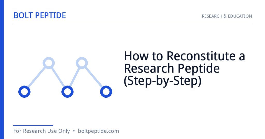 How to Reconstitute a Research Peptide (Step-by-Step) molecular structure — Bolt Peptide research overview