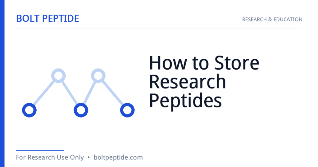 How to Store Research Peptides molecular structure — Bolt Peptide research overview