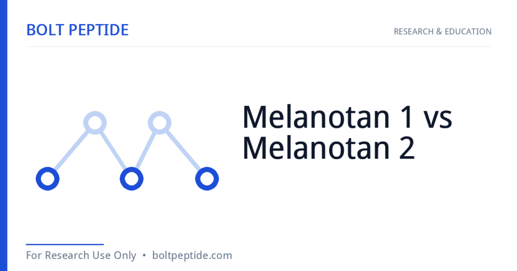 Melanotan 1 vs Melanotan 2 molecular structure — Bolt Peptide research overview