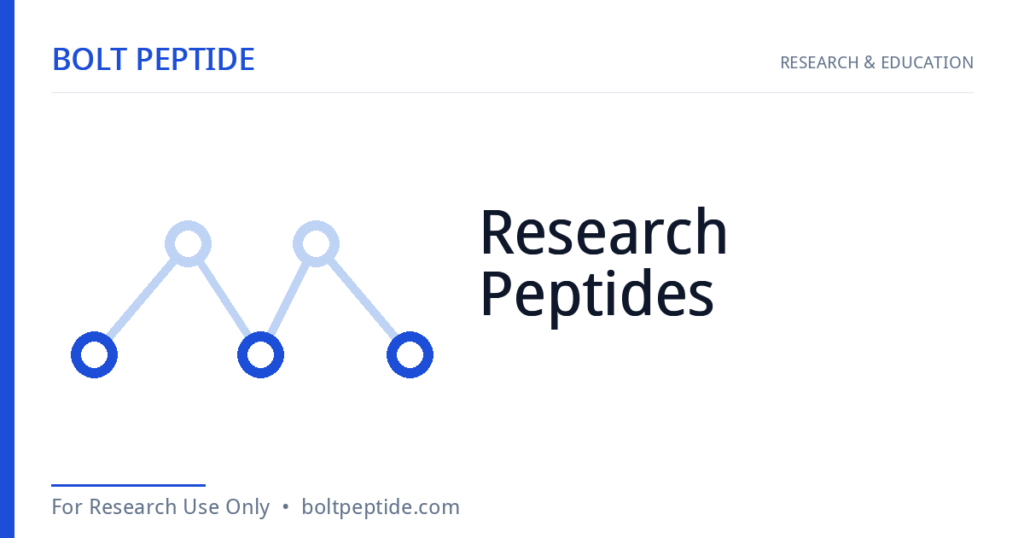Research Peptides molecular structure — Bolt Peptide research overview
