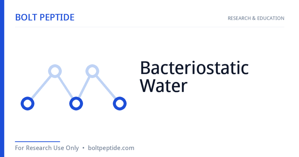 Bacteriostatic Water molecular structure — Bolt Peptide research overview