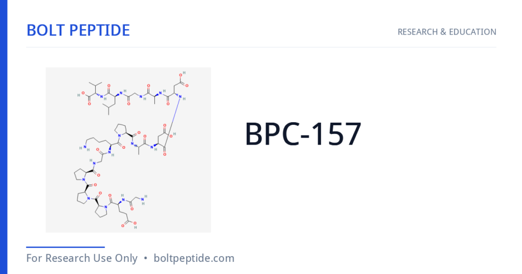 BPC-157 molecular structure — Bolt Peptide research overview