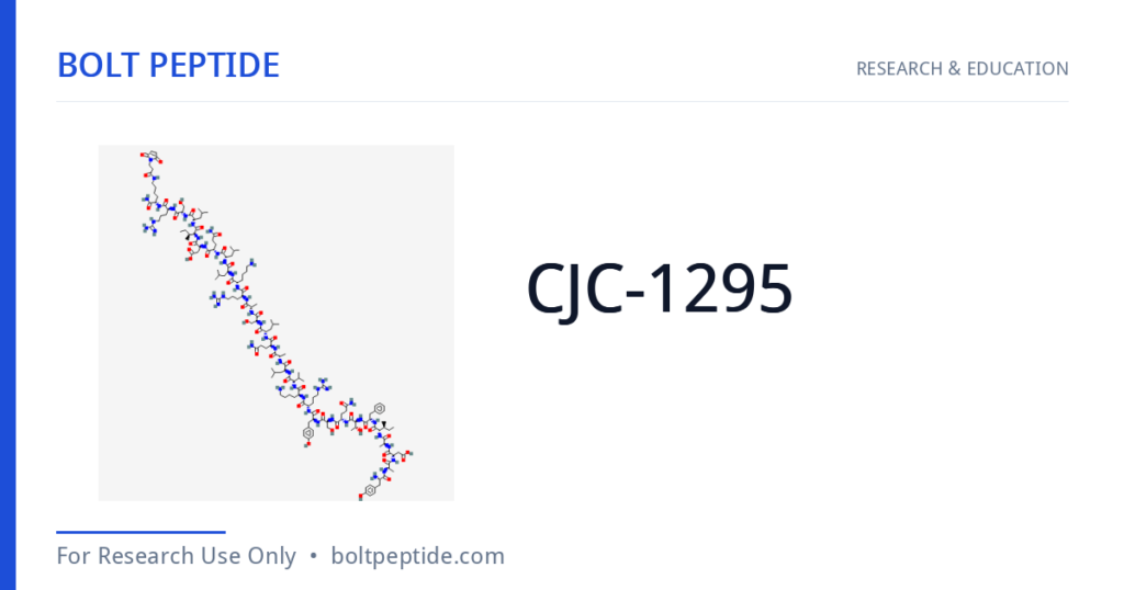 CJC-1295 molecular structure — Bolt Peptide research overview
