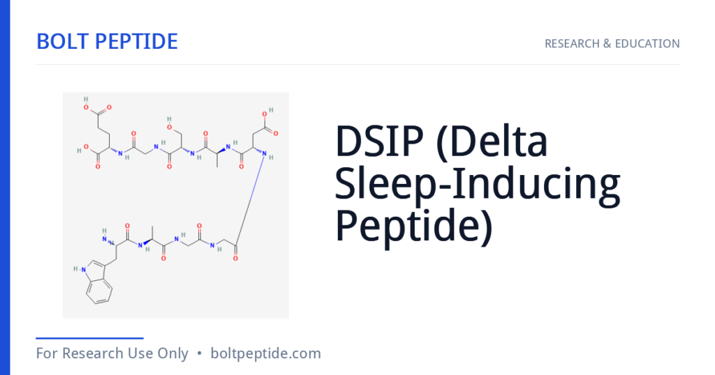 DSIP (Delta Sleep-Inducing Peptide) molecular structure — Bolt Peptide research overview