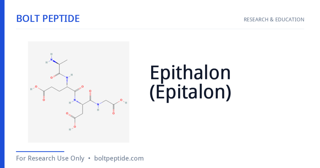Epithalon (Epitalon) molecular structure — Bolt Peptide research overview