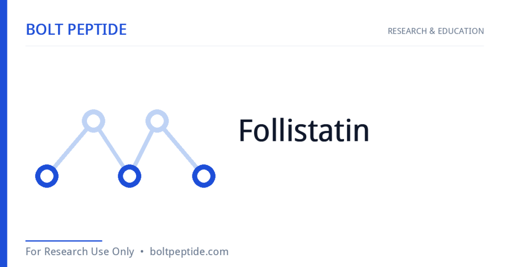Follistatin molecular structure — Bolt Peptide research overview