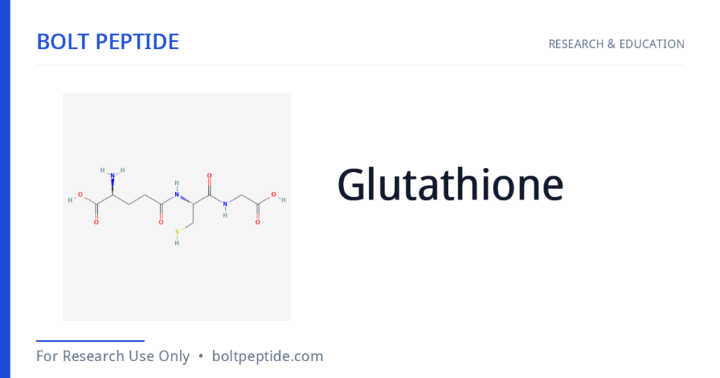 Glutathione molecular structure — Bolt Peptide research overview