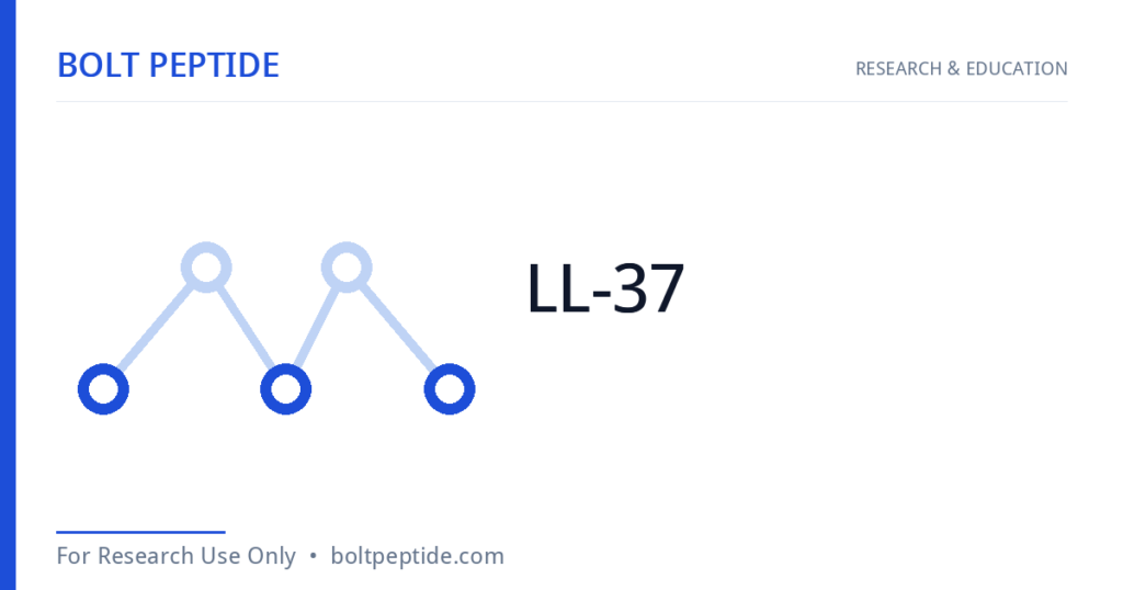 LL-37 molecular structure — Bolt Peptide research overview