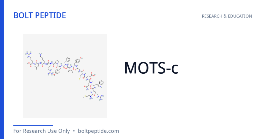 MOTS-c molecular structure — Bolt Peptide research overview