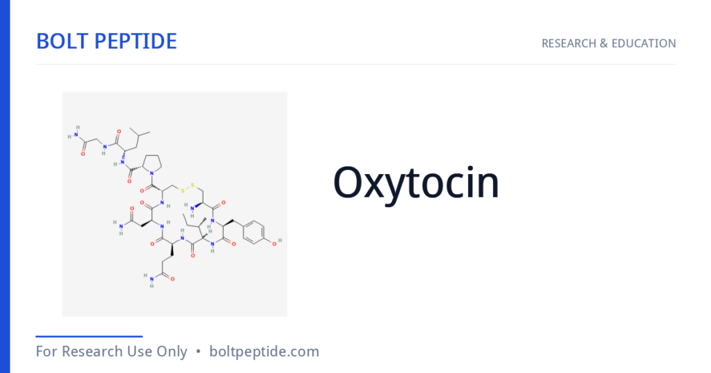 Oxytocin molecular structure — Bolt Peptide research overview