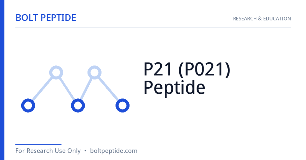 P21 (P021) Peptide molecular structure — Bolt Peptide research overview