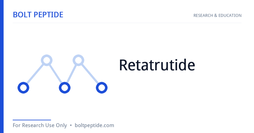 Retatrutide molecular structure — Bolt Peptide research overview