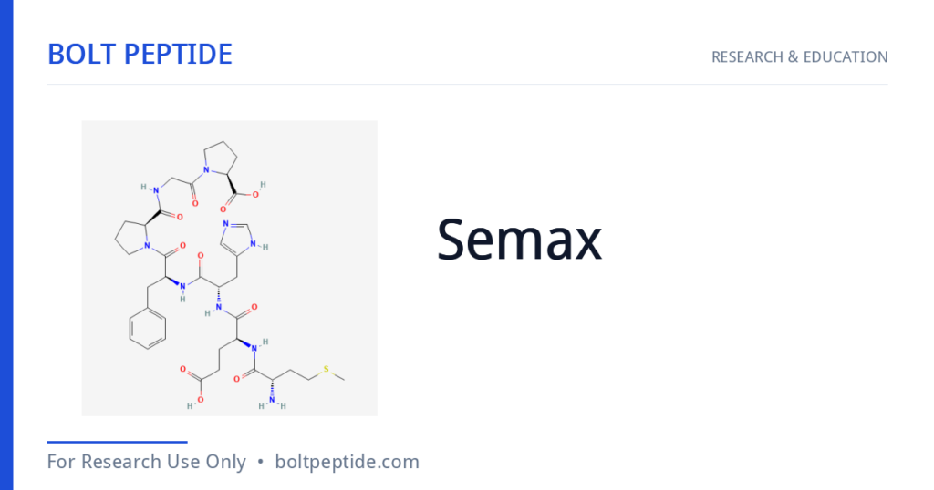 Semax molecular structure — Bolt Peptide research overview