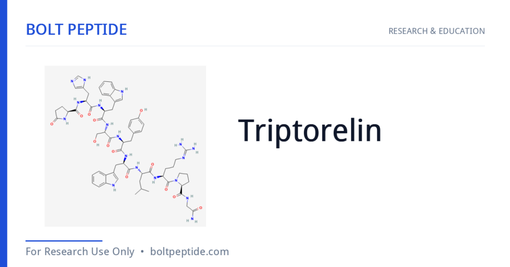 Triptorelin molecular structure — Bolt Peptide research overview