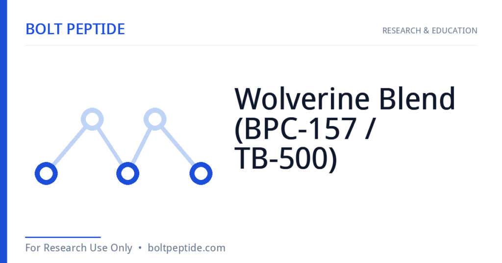 Wolverine Blend (BPC-157 / TB-500) molecular structure — Bolt Peptide research overview